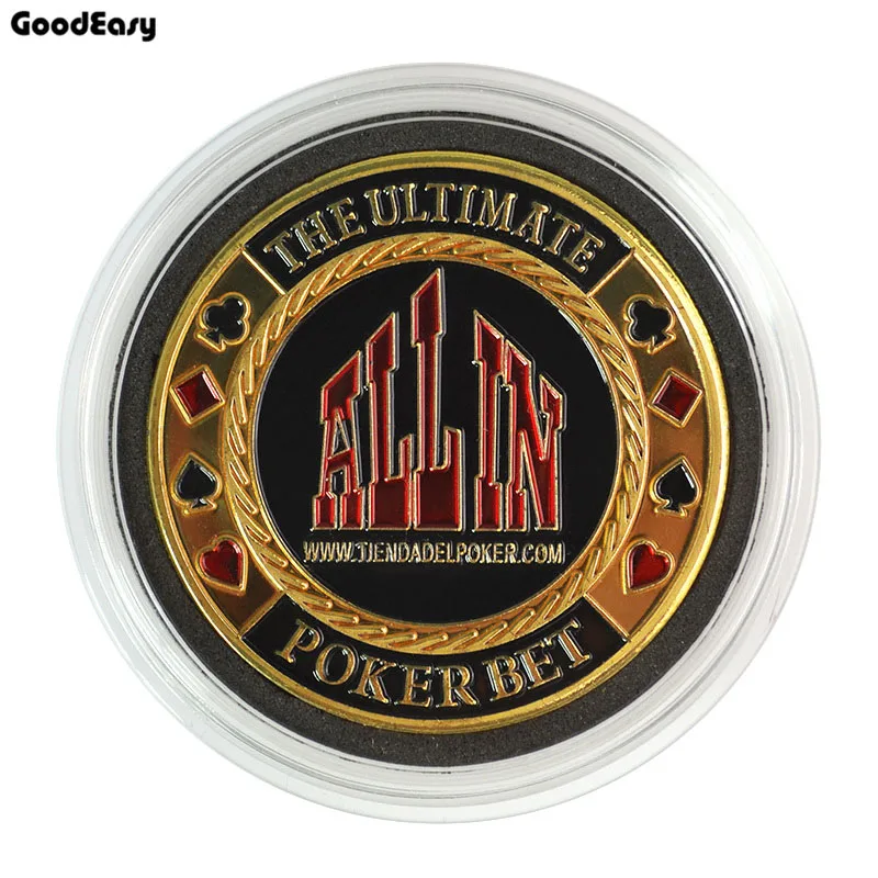 1 шт. защита для покерной карты металлический жетон монета с пластиковым