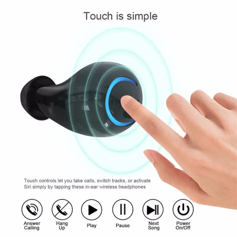 Bluetooth наушники HBQ Q18 беспроводные мини Аурикулярные гарнитура + HD микрофон