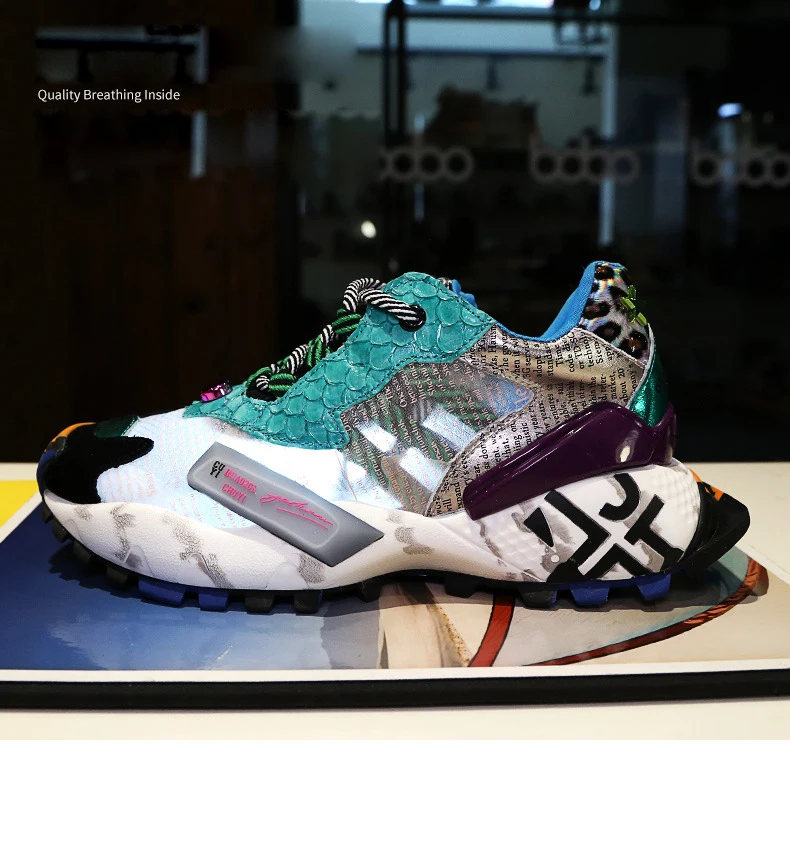 Повседневная обувь; женские кроссовки на платформе; zapatos de mujer; модная брендовая обувь в стиле пэчворк; chaussure femme; женская дышащая обувь