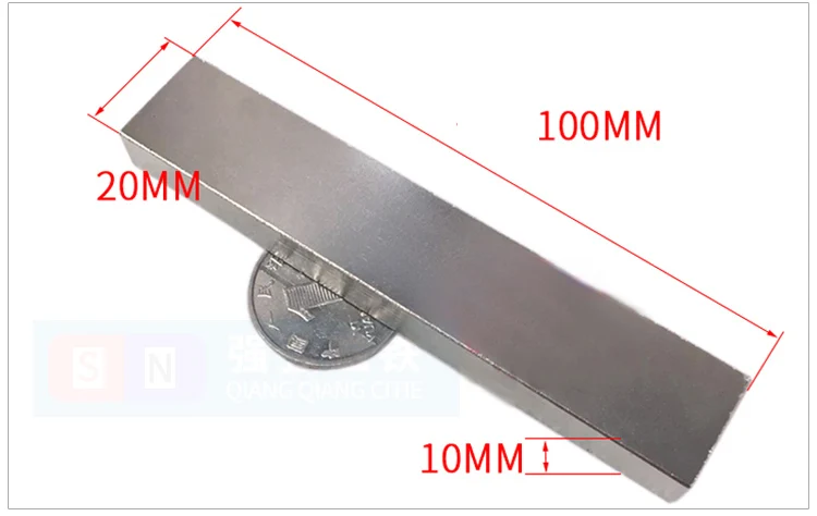 100*20*10 мм N52 супер сильные магниты l100x20x10 неодимовый редкоземельный бар магнит|super