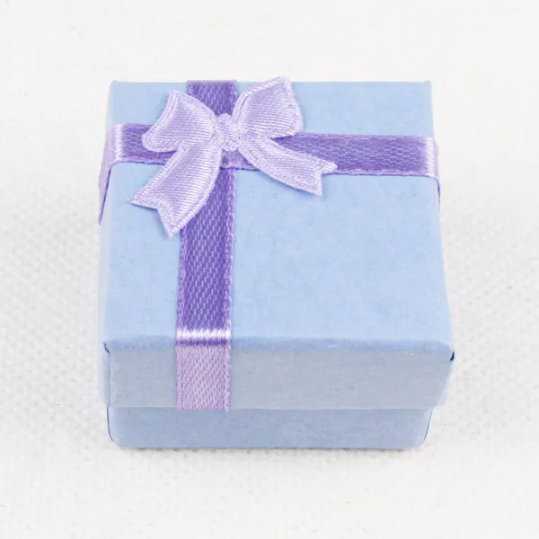 Оптовая продажа 48 шт картон с бантом кольцо Дисплей Коробка ювелирных изделий