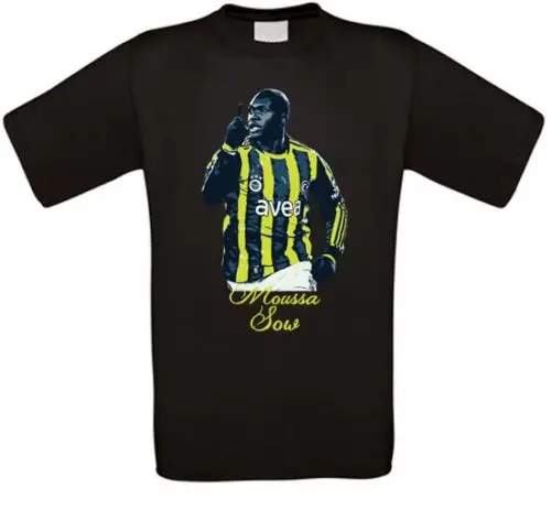 Мужская футболка в стиле хип хоп Harajuku Moussa Sow Fenerbahce Turkey Senegal дизайнерская черно