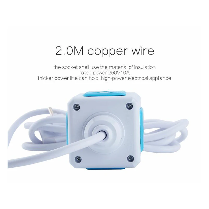 Умная домашняя розетка PowerCube штепсельная вилка EU/US/UK 4 разъема 2 usb-порта адаптер