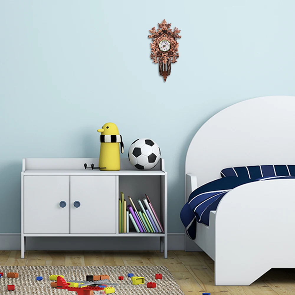 Арт Винтаж настенные часы с кукушкой птица деревянные подвесные украшения для