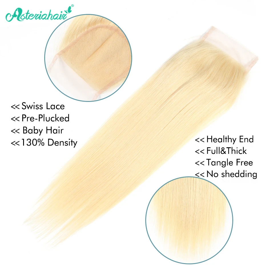3 бразильские Прямые пряди волос с застежкой 613 #|bundles with closure|bundles closure blondebundles blonde |
