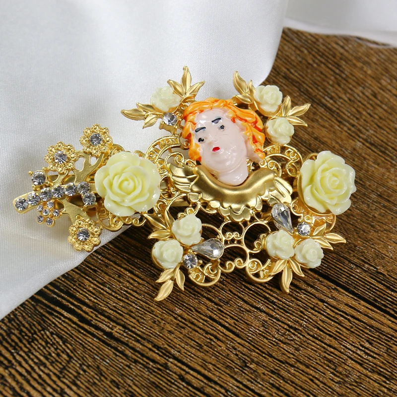 Мода в стиле барокко дворец зажим для волос Стразы ретро с украшением виде