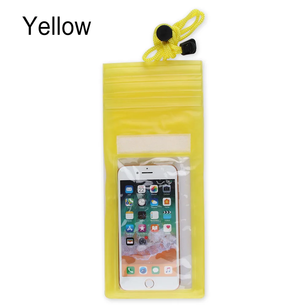 yellow-1 1 шт. горячая Распродажа экологическая универсальная под водой сумка с карманами для сушки чехол Крышка Лето протектор держатель для сотового телефона - Цвет: yellow-1