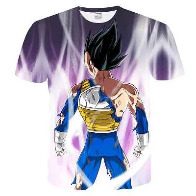 Новинка, мужская и женская персональная аниме Dragon Ball Z, 3D печать, футболка классная, модная, удобная, с коротким рукавом, креативная рубашка - Цвет: TXUO-145