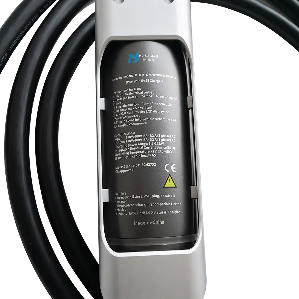 11KW 3 фазный контроллер зарядного устройства IEC62196 Mode2 EV 16A 6A 32A 8A с красной CEE для Audi