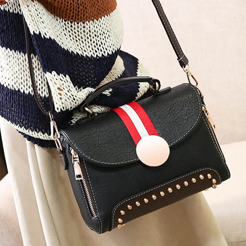 Vintage PU Leather Ladies HandBags Women Messenger Bags Designer Crossbody Shoulder Bag Boston Hand Hot Sale | Багаж и сумки