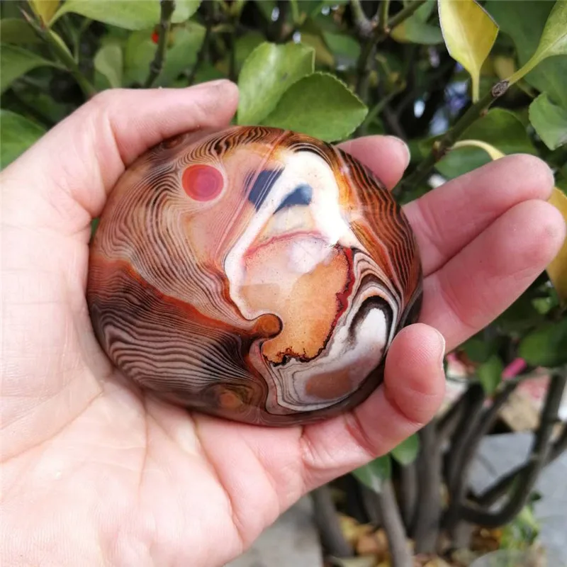 Натуральный Цветной пальмовый камень Sardonyx агатовый неровная гладкая