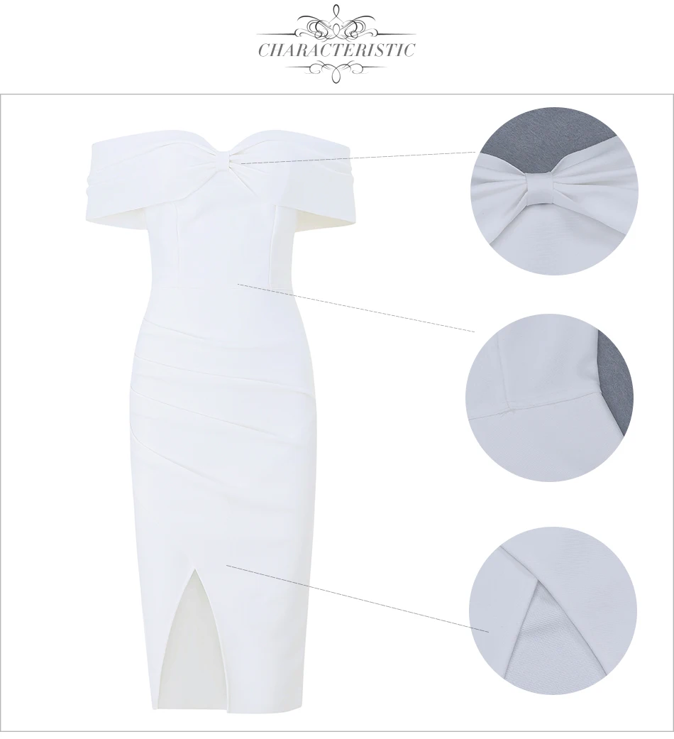Adyce новое летнее женское Бандажное платье Vestido белое с вырезом лодочкой вечерние платья знаменитостей элегантное облегающее Клубное платье с открытыми плечами