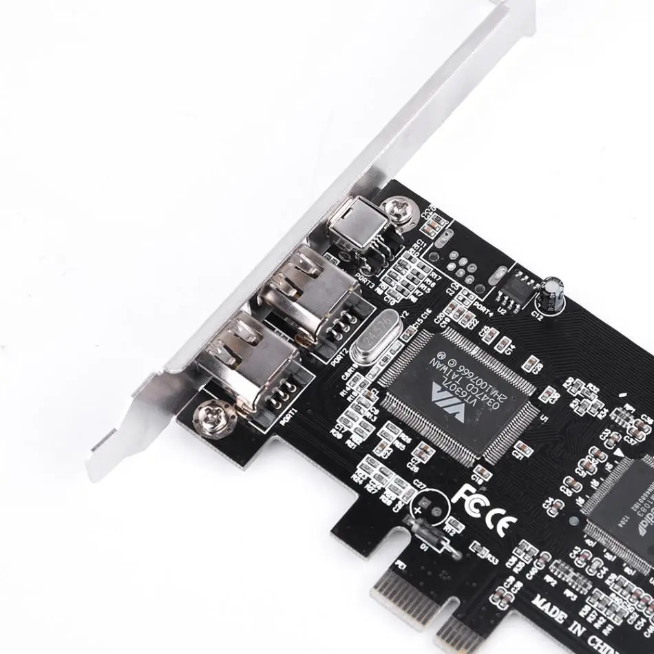 PCI E Express FireWire 1394a IEEE 1394 плата контроллера с кабелем Firewire компьютерные