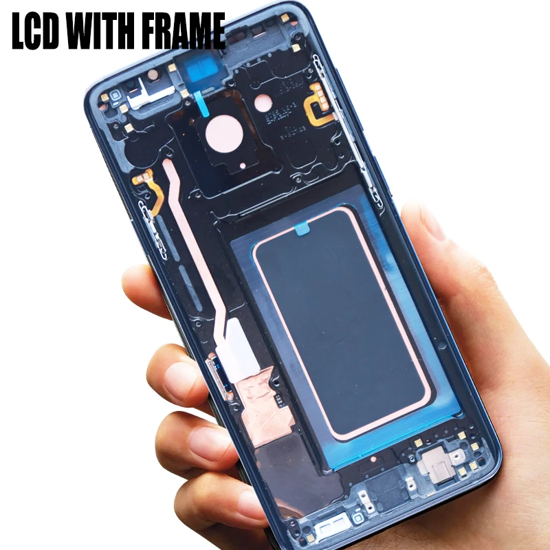 Оригинальный 2960*1440 дисплей с ЖК-дисплеем рамкой для SAMSUNG Galaxy S9 + Plus G960 G965 сенсорный