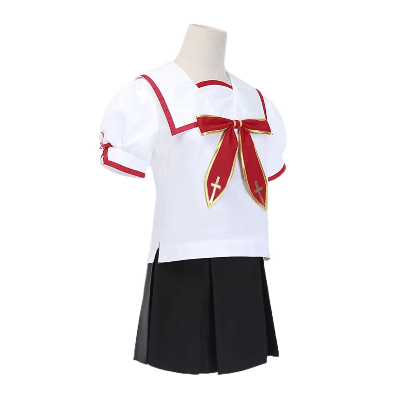 Fate/kaleid liner Prisma Illya Illyasviel von Einzbern Miyu Edelfelt summer school uniform Cosplay Costume with hat and socks |