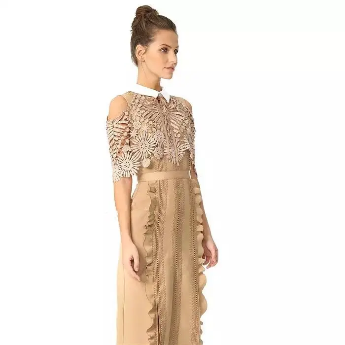 Женское кружевное платье для фотосессии длинное повседневное праздничное с