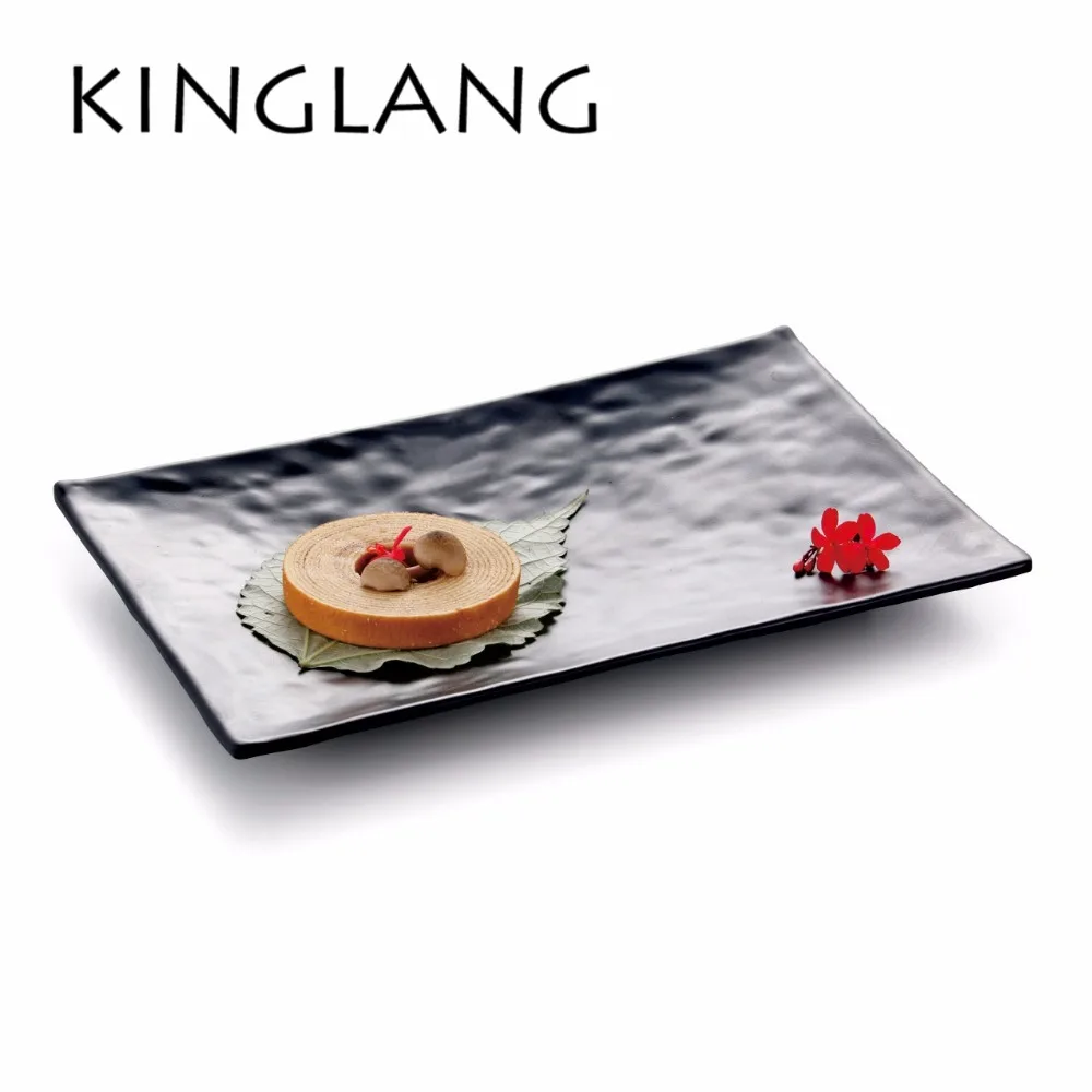 

Japanese sushi long plate unbreakable plastic melamine plate for rice fish