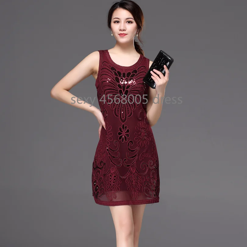 Женская винтажная 20 s повязка с пайетками Deco Bodycon Вечерние платья платье