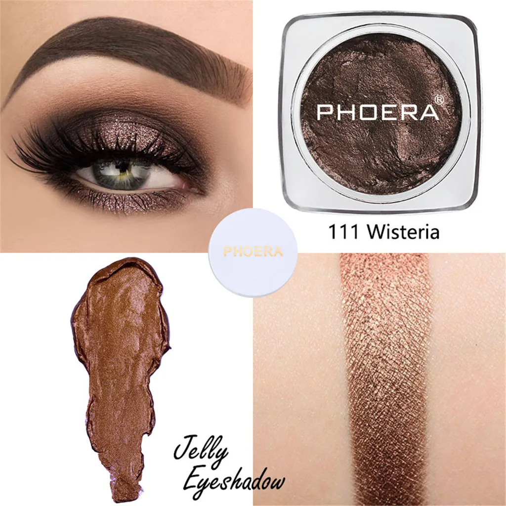 PHOERA женские тени для век желейные гели хайлайтер маскирующий макияж мерцающий