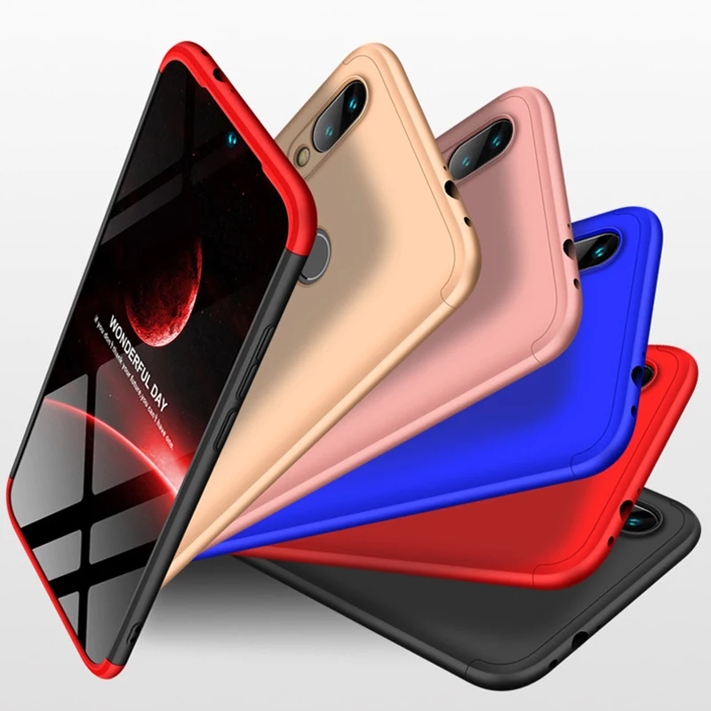 3-в-1 360 закаленное Стекло + чехол на для сяоми редми ноут 7 про ксиоми for Xiaomi Redmi Note Pro