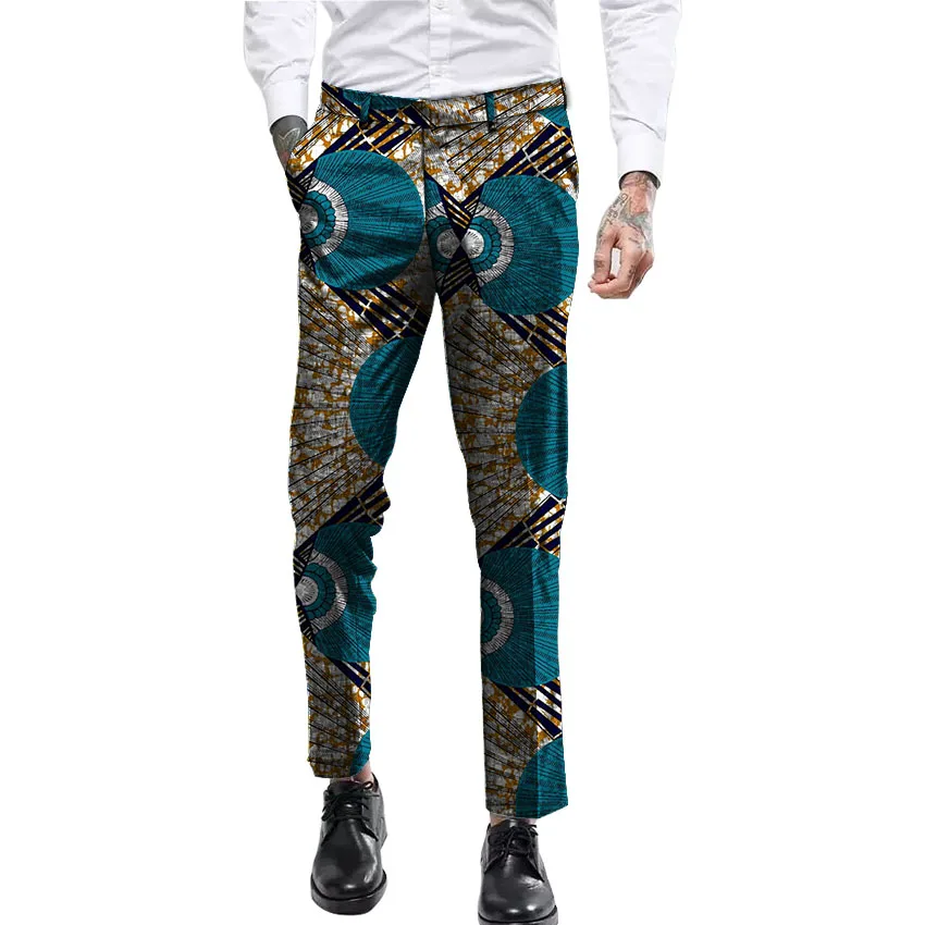 Африка Для мужчин принт Брюки для девочек Slim Fit человек в африканском стиле