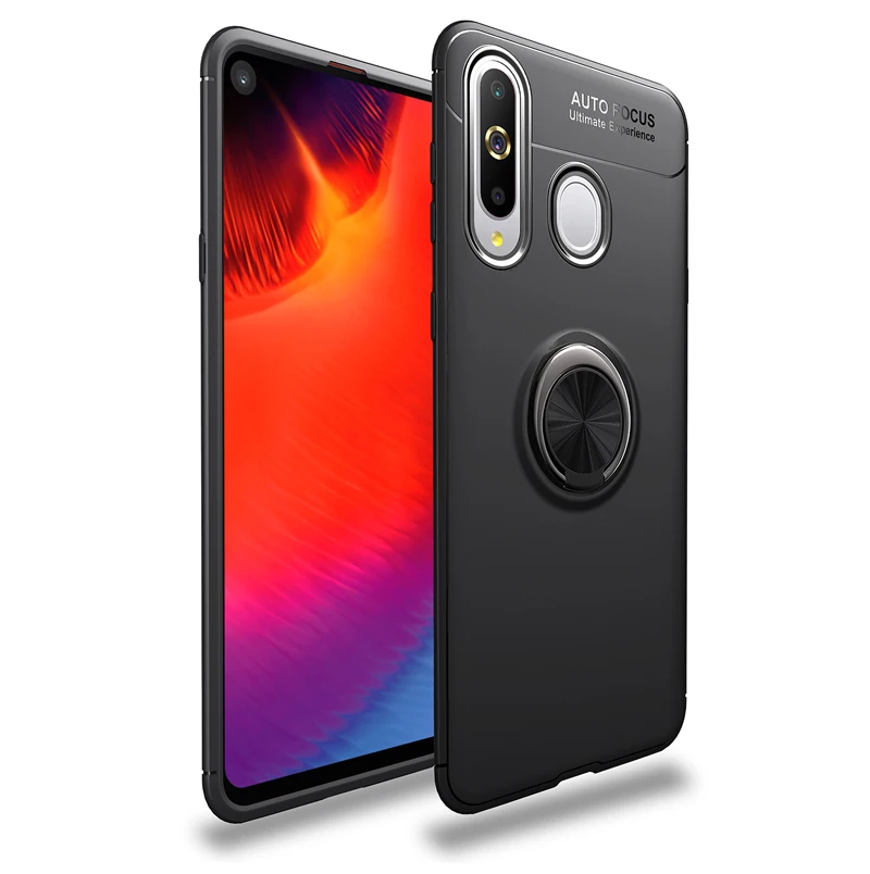 Роскошный ударопрочный чехол для телефона huawei honor nova 5T Чехол-держатель Матовый силиконовый чехол с магнитным кольцом для honor nova 5t 5T Coque
