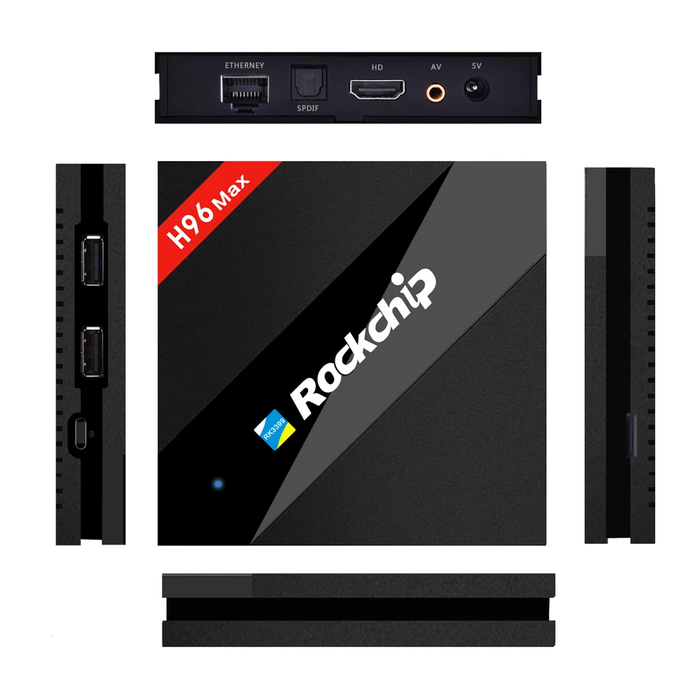 H96 MAX RK3399 4GB RAM 32GB ROM Android 7.1 TV BOX 2.4G/5.0G Wifi H.265 4K Smart Tv VP9 Bluetooth 4.0 USB3.0 Type-C Media Player |