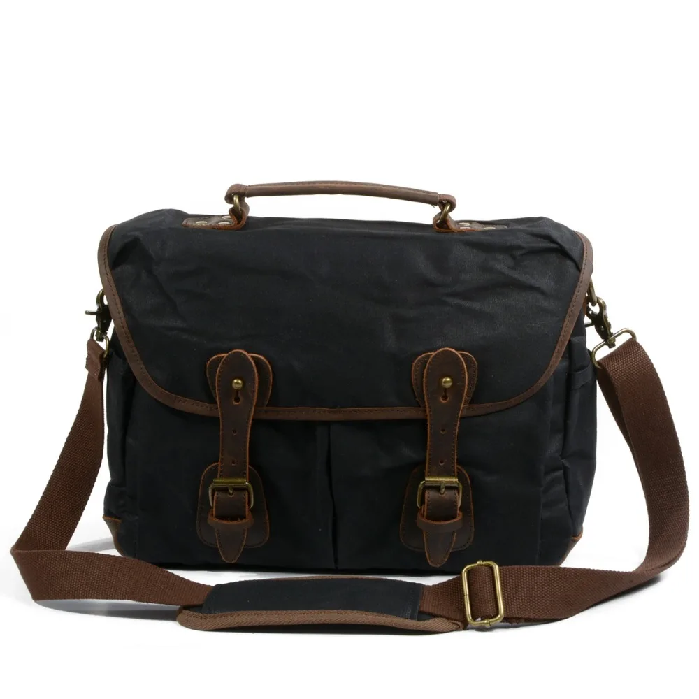 Новый Для мужчин Vinatge Водонепроницаемый холст кожа человека Crossbody мужской сумка