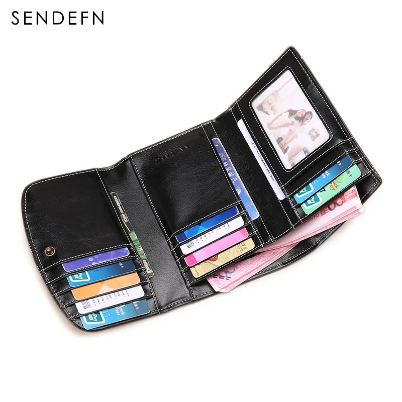 Новый фирменный женский кошелек SENDEFN для монет на молнии короткий Женский из