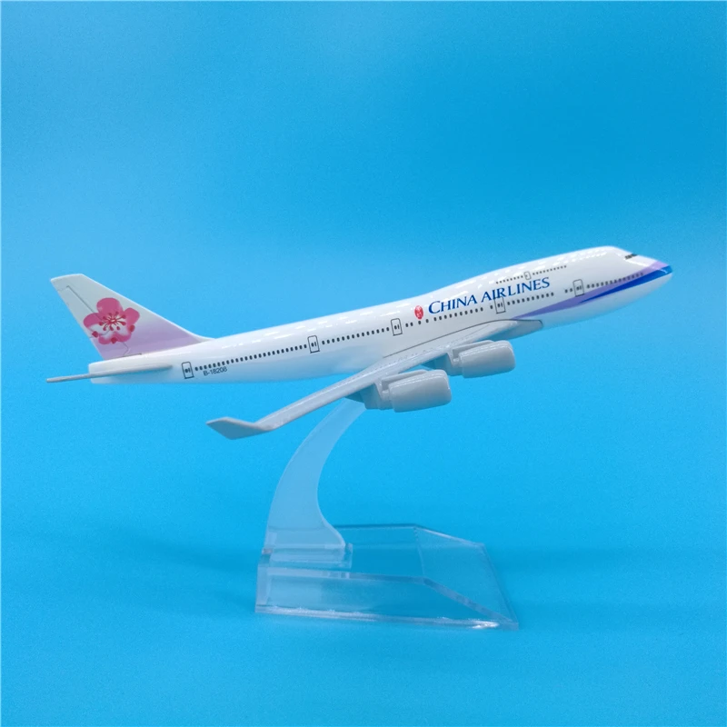 Модель самолета авиакомпании China Airlines 16 см модель Боинг 747 металлическая