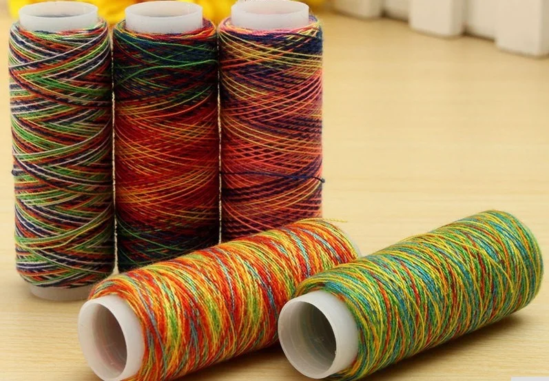Горячие 5 шт./компл. радуга цвет швейная нить ручная стеганая вышивка для шитья