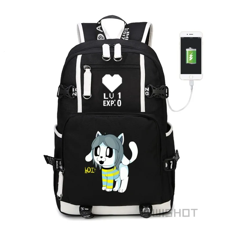 Рюкзак WISHOT Sans UNDERTALE многофункциональный рюкзак с usb зарядкой для подростков