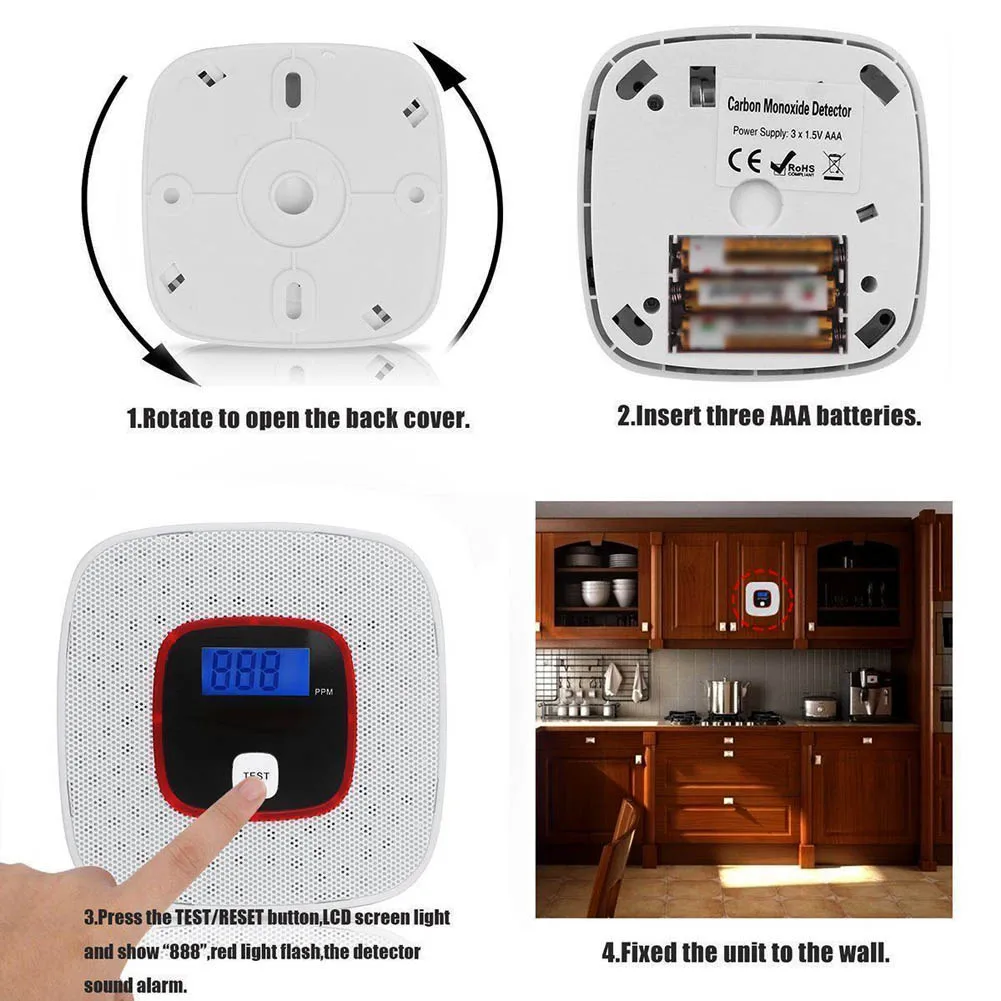 Фото LCD CO Carbon Monoxide Gas Alarm Sensor Poisoning Smoke Tester Detector Monitor Tool SD998 Безопасность и защита LCD CO Carbon Monoxide Gas Alarm Sensor Poisoning Smoke Tester Detector Monitor Tool SD998 Безопасность и защита