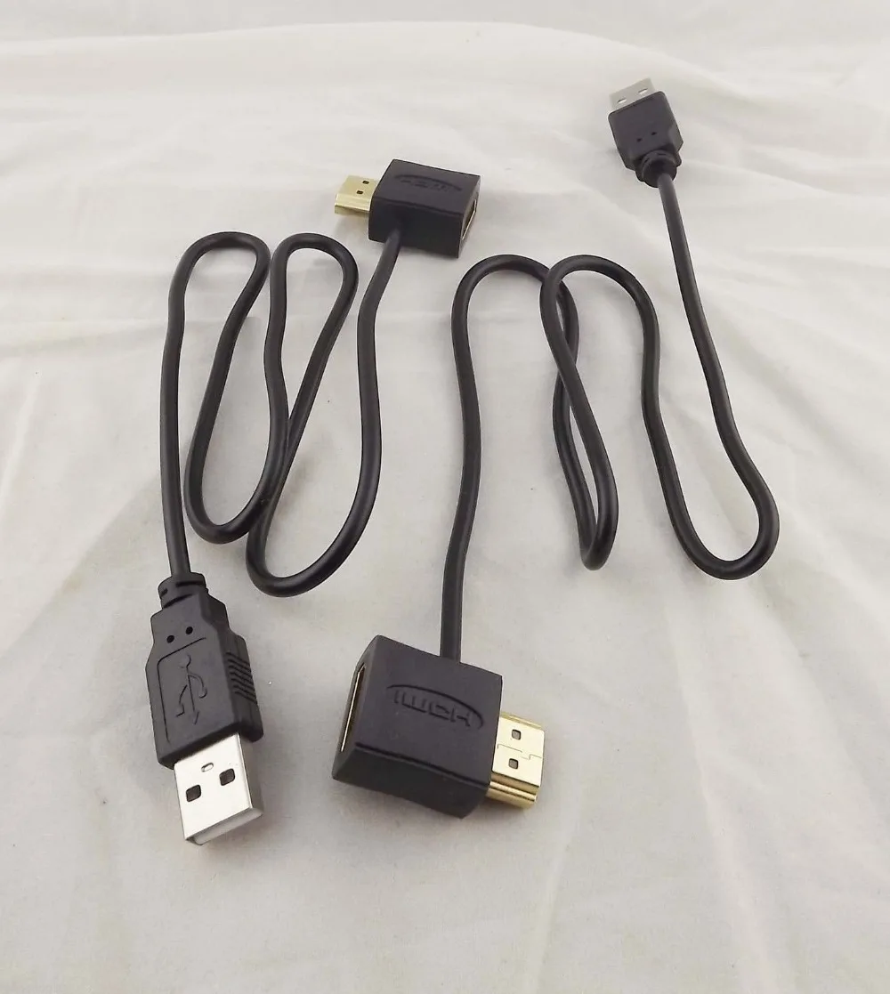 1 шт. HDMI штекер к гнезду A/V адаптер + USB 2 0 источник питания зарядное устройство
