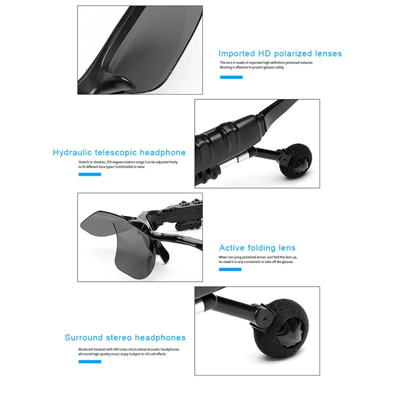 Модные солнцезащитные очки Bluetooth 5,0 наушники гарнитура X8S беспроводные наушники умные очки для рыбалки/Путешествия/скалолазания/катания на лыжах