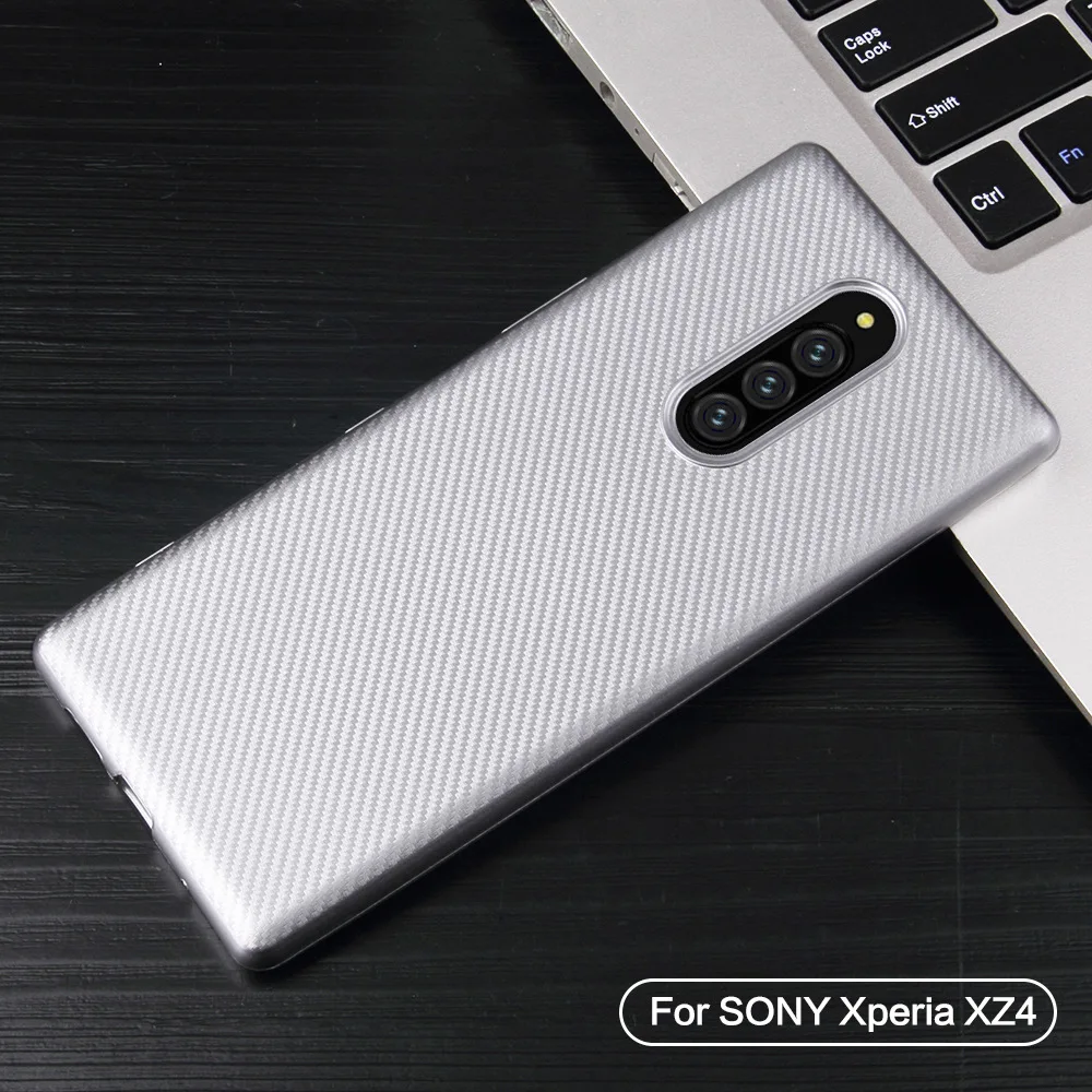 Роскошный чехол для sony Xperia 1/XZ4, противоударный чехол из углеродного волокна для мужчин и женщин, мягкий чехол из ТПУ для бизнеса