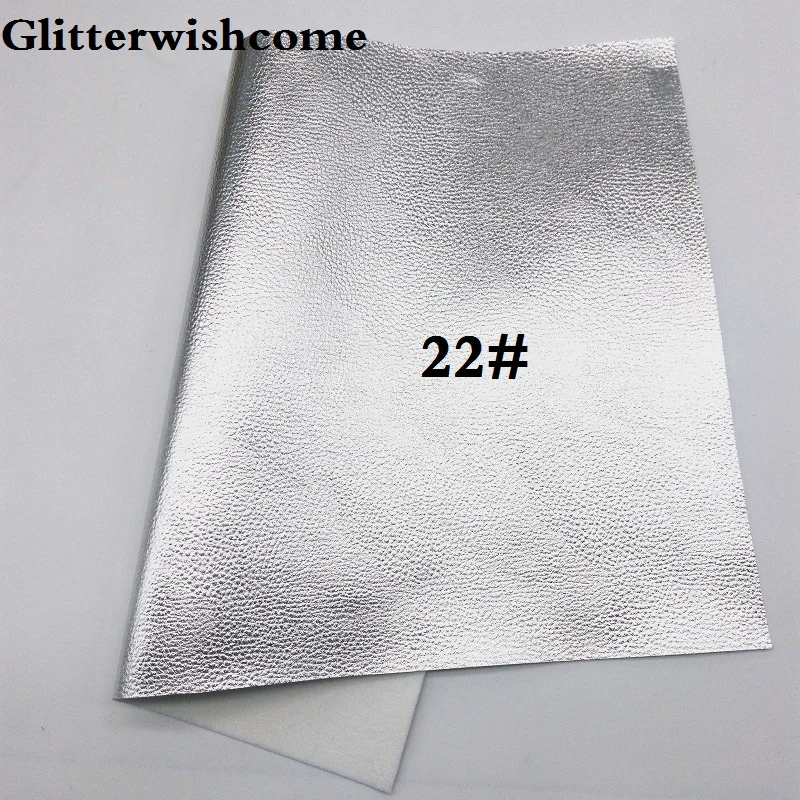 22 Glitterwishcome 21X29 см A4 Размер синтетическая кожа, металлическая кожа, личи зерна искусственная из искусственной кожи Ткань Винил для бантов, GM030A - Цвет: 22