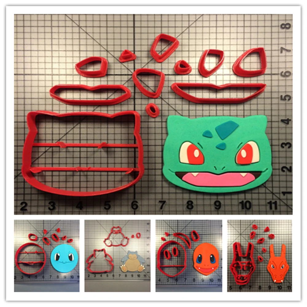 Игра Покемон персонаж печенья резак набор Squirtle Bulbasaur Charizard Charmander Snorlax Fondant нож для