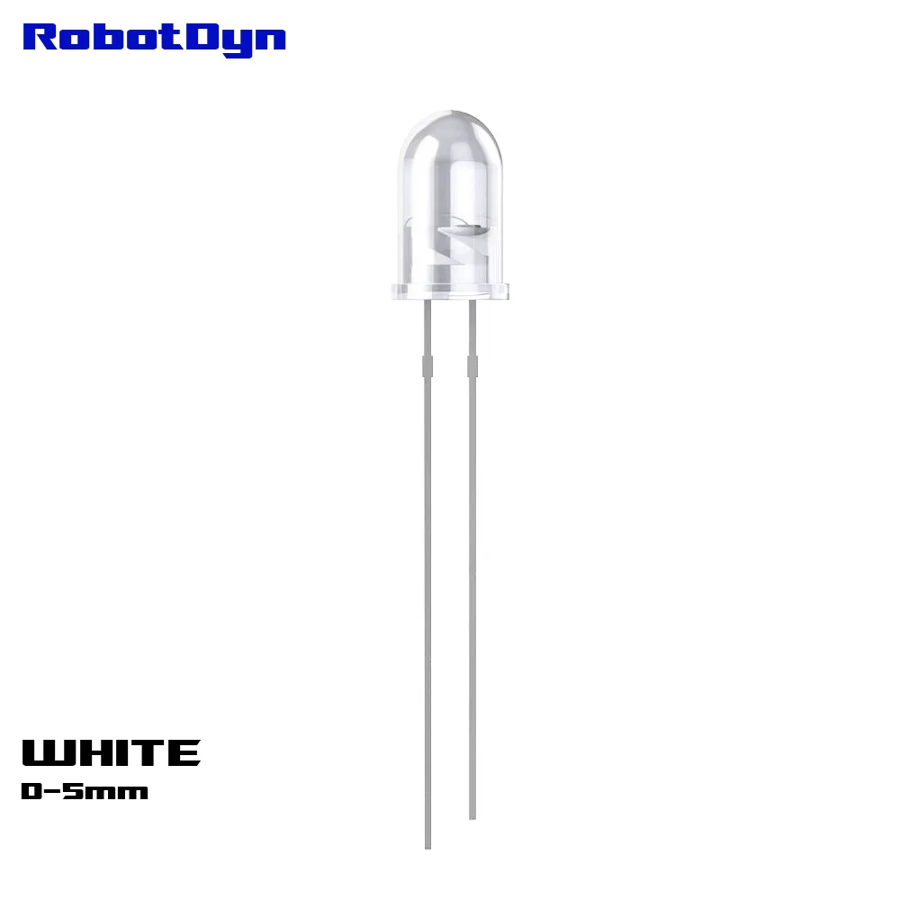 Светодиодный Кристалл оболочки D 5mm белый светильник (упаковка 50 шт)|white led|light packlight