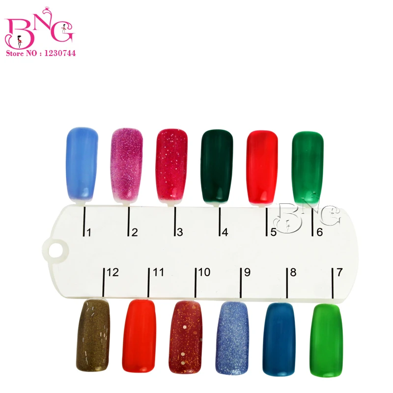 Beauty Nail Care Art Salon Natural Color ABS Material False Tips Polish UV Gel Display Nails Chart |