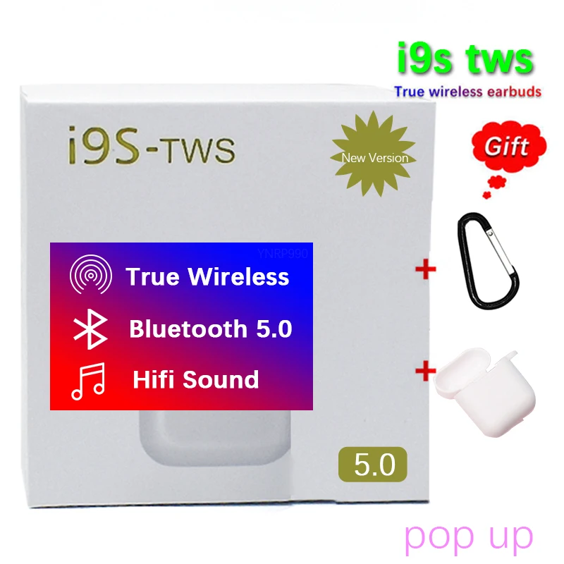 I9S TWS беспроводные наушники, портативные 5,0, Bluetooth гарнитура, наушники, не всплывающие, w1 чип, audifonos para celular pk i12 i2000 elari