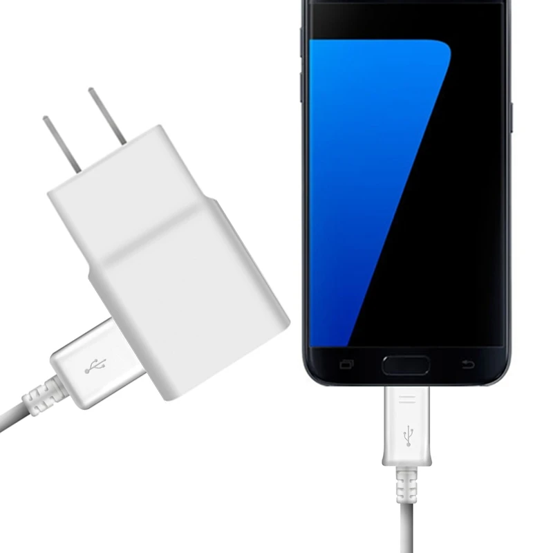 2A USB EU US Plug настенное зарядное устройство + Micro зарядный кабель для Samsung S4 S6 S7 Edge Galaxy