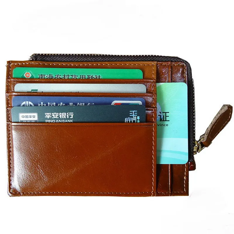 Gibo Auja - Brand New Cow Genuine Leather Super Slim Men Wallets Card Holder Case Money Organizer Short Wallet Purse