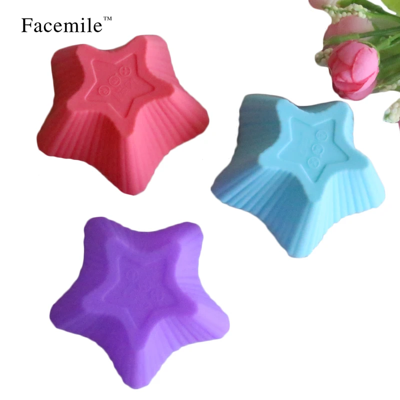 1 шт. Muffin подарок прессформа чашки силикона звезда пресс форма для Маффин кекса