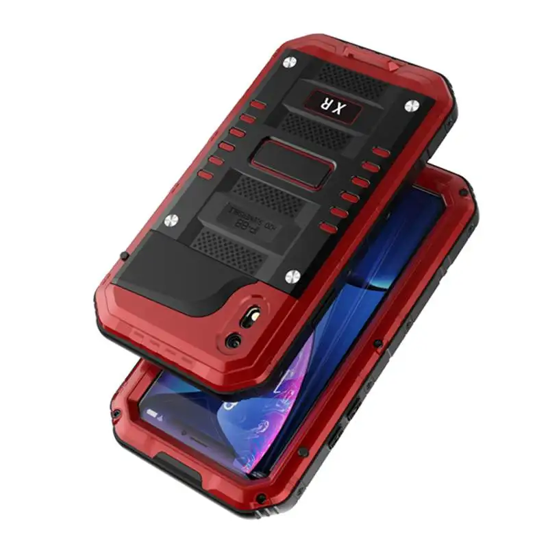 red Ударопрочный силиконовый чехол для телефона Heavey Duty чехол для iphone 7 8 6s 6 s plus для iphone XR XS Max X 10 iphone 6s 6 8 7 с полным покрытием - Цвет: red