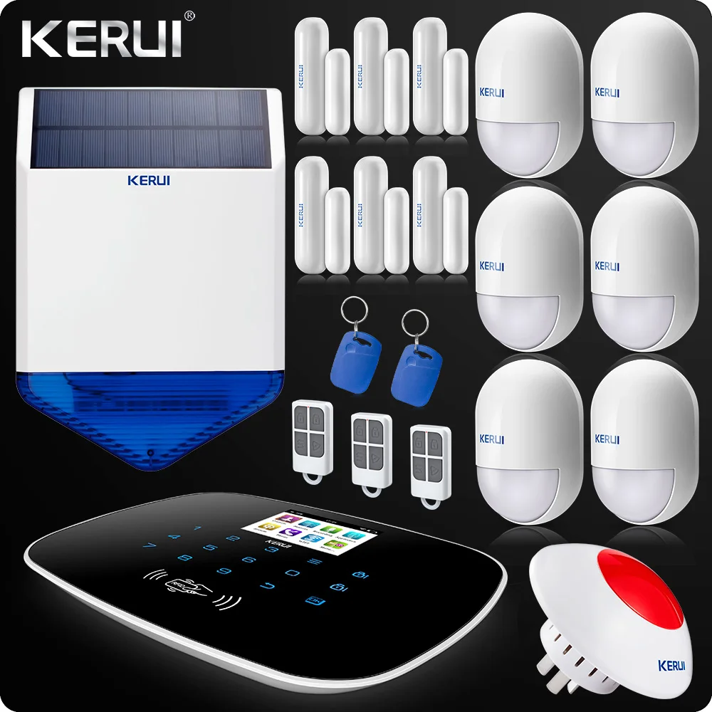 Kerui RFID 3g 4 г Wi Fi Сигнализация PSTN GSM SMS домашняя охранная система ЖК сигнализация с