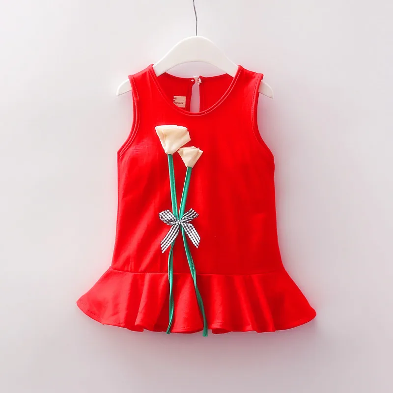 Floral Baby Girl Dress 2019 Summer Beach Party Girls Sleeveless Clothes Flower Princess Dresses for | Детская одежда и обувь