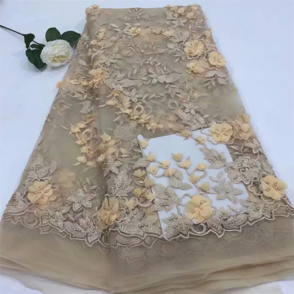 3d Lace Fabric 2018 High Quality Latest African Laces With Beaded Wedding Green Nigerian French H603-1 | Дом и сад