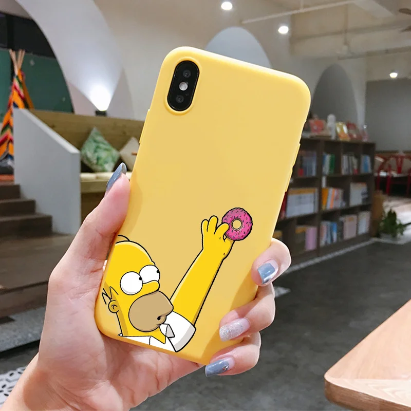 Чехол для телефона Homer J. Simpson silico TPU чехол для iPhone 5 5S SE 6 6s 7 8 PLUS X XR XS MAX fashion Bart Simpson phone shell coque
