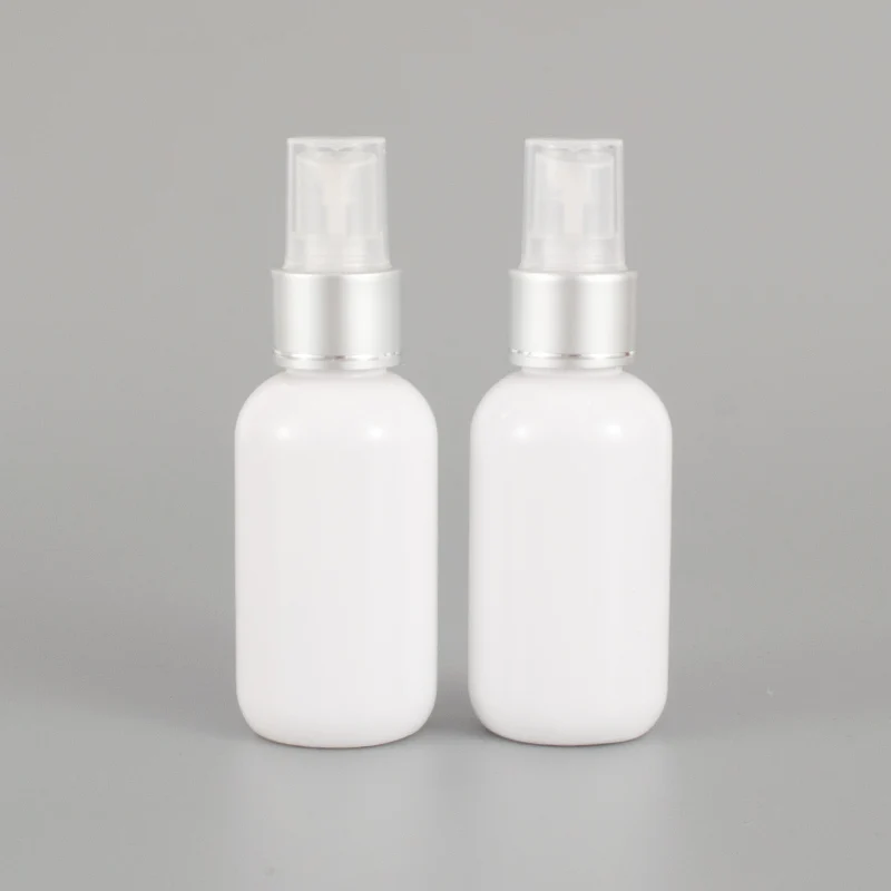 

50ml White Chunky Aluminum Spray Bottle Fine Mist Hydrating Toning Small Spray Empty Bottle 10PCS/LOT